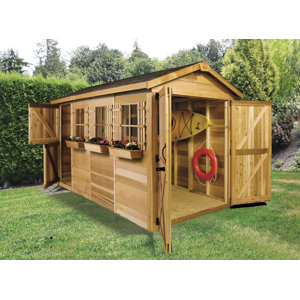 Cedarshed Boathouse 16 ft. W x 8 ft. D Solid and Manufacture Wood